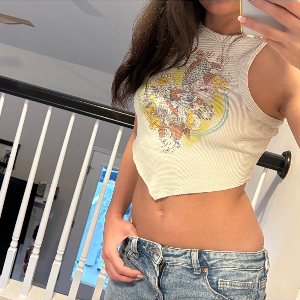 Forever 21 cut off handkerchief tank top y2k